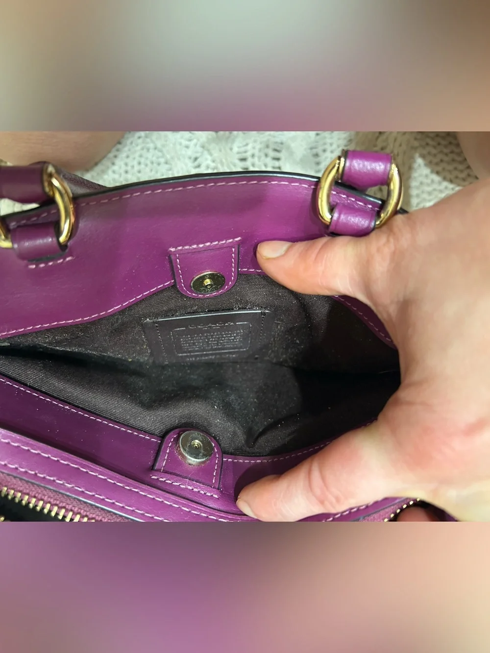 Purple Coach bag - Picture 9 of 16